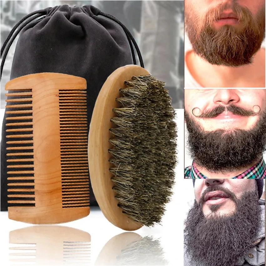 Professional Soft Boar Bristle Beard Brush